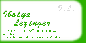 ibolya lezinger business card